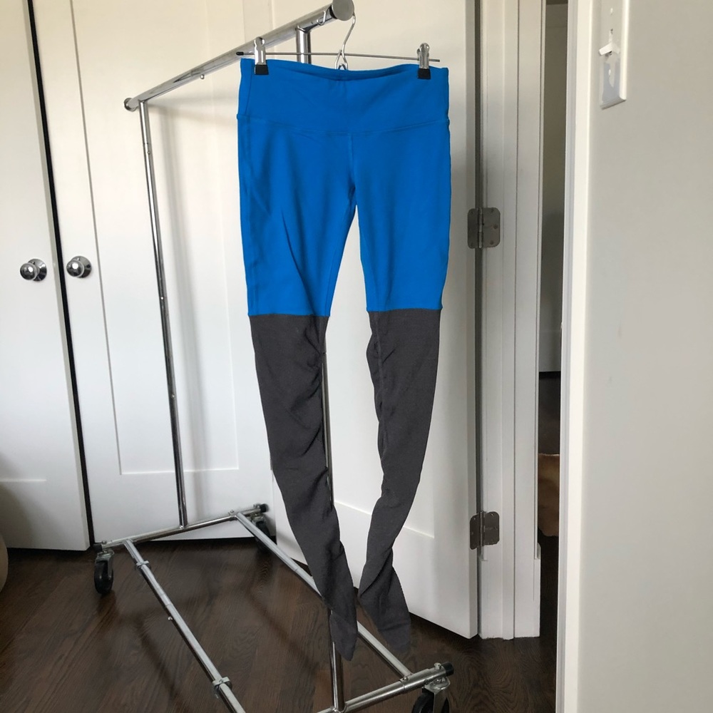 Alo Yoga Goddess Leggings - Blue/Heather Gray - S